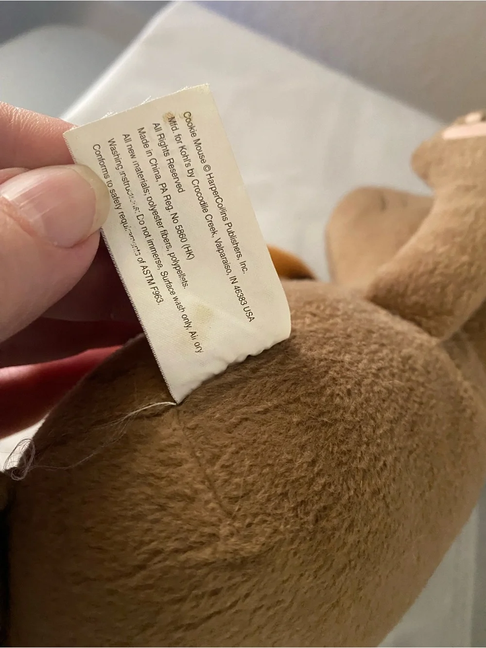 If You Give A Mouse A Cookie plush Kohls Cares stuffed animal cute toes 11